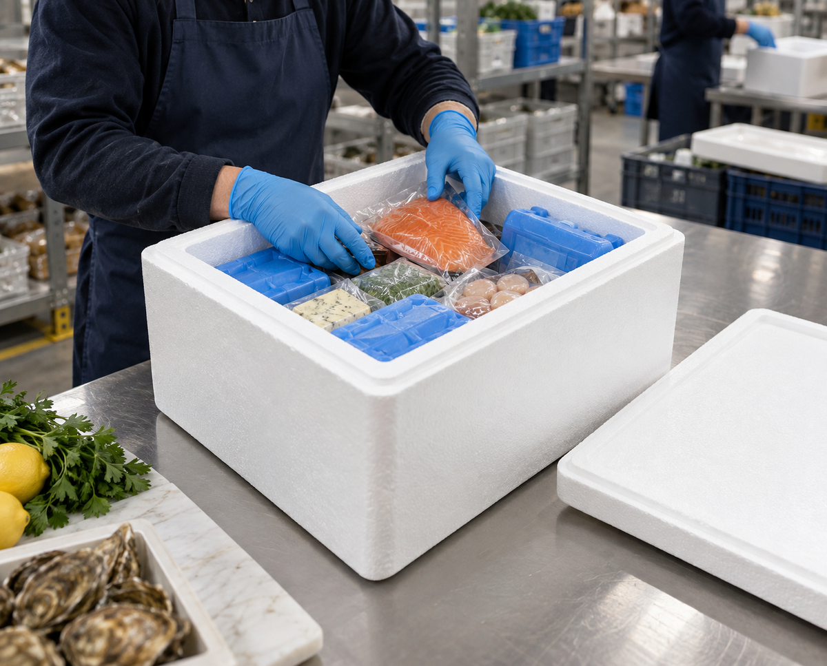 EPS insulated boxes in use